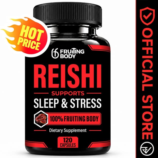 เห็ดหลินจือ Reishi Mushroom Capsules - 100% Fruiting Body Mu