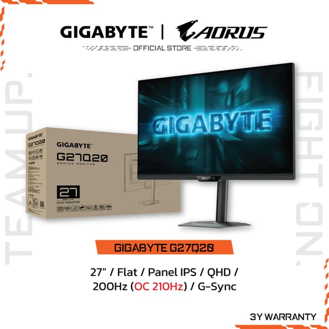GIGABYTE G27Q20 Gaming Monitor (จอมอนิเตอร์) | 27" QHD | SS-