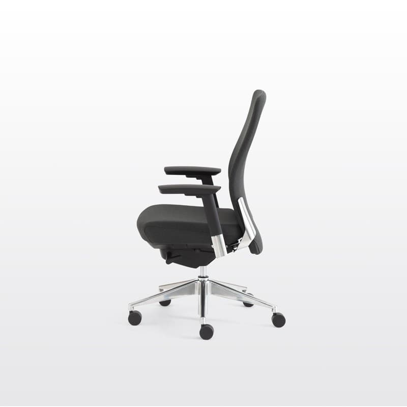 Modernform เก้าอี้สำนักงาน เก้าอี้เพื่อสุขภาพ รุ่น Series 15S เก้าอี้สีดำ พนังพิงกลาง แขนปรับได้ ขาALU เบาะผ้าดำ พนักพิงผ้าสีดำ เก้าอี้ทำงานเพื่อสุขภาพ Ergonomic https://lnwchill.com