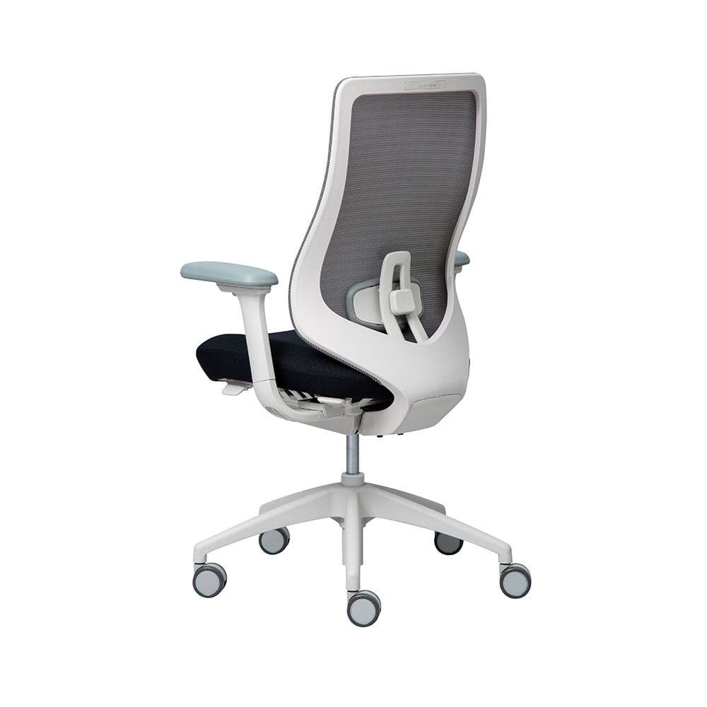 Modernform เก้าอี้สำนักงาน รุ่น Series 16S White Edition เก้าอี้สีขาว เท้าแขนปรับได้ 4 ทิศทาง เบาะผ้าดำ เก้าอี้ทำงานเพื่อสุขภาพ Ergonomic ระบายอากาศดีเยี่ยม https://lnwchill.com