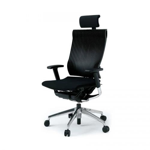 Modernform เก้าอี้ เพื่อสุขภาพ รุ่น SPINA เก้าอี้สีดำ พนักพิงศีรษะ เบาะหุ้มผ้าสีดำ พนักพิงสีดำ ขาอะลูมิเนียม เก้าอี้ทำงานเพื่อสุขภาพ Ergonomic