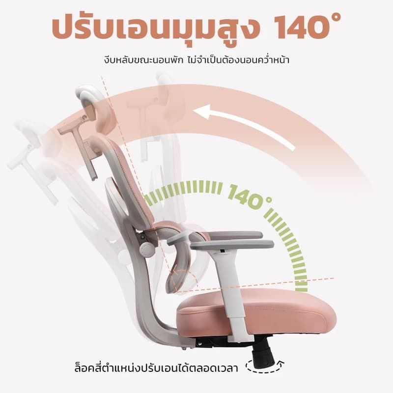 Musso รุ่น E600 SE เก้าอี้เล่นเกม 3D ตามหลักสรีรศาสตร์ ปรับได้ พร้อมที่พิงศีรษะ รองรับเอว ปรับได้ สําหรับสํานักงาน Ergonomic Chair เกรดพรีเมี่ยม https://lnwchill.com