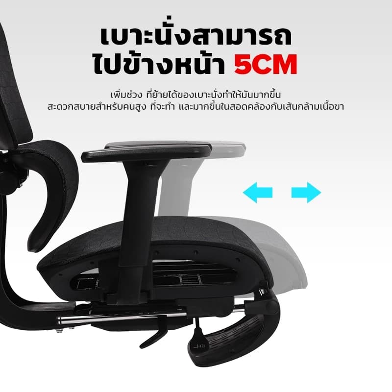 MUSSO รุ่น E600 PRO เก้าอี้สำนักงาน ergonomic ที่วางแขน 3D ปรับได้ เก้าอี้ออฟฟิศพร้อมพนักพิงศีรษะและเอวปรับได้ เก้าอี้สีเทา เก้าอี้สีดำ ราคาดี https://lnwchill.com