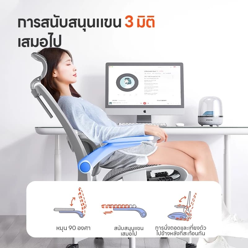 Yisong รุ่น W202 เก้าอี้สีขาว เก้าอี้สีเทา เก้าอี้ตามหลักสรีรศาสตร์ Ergonomic เก้าอี้สุขภาพ ฟังก์ชั่นที่จัดเต็มและคุ้มค่า การรองรับเอวเพื่อการปรับท่าทาง สามารถปรับเอนนอนได้ 145° https://lnwchill.com