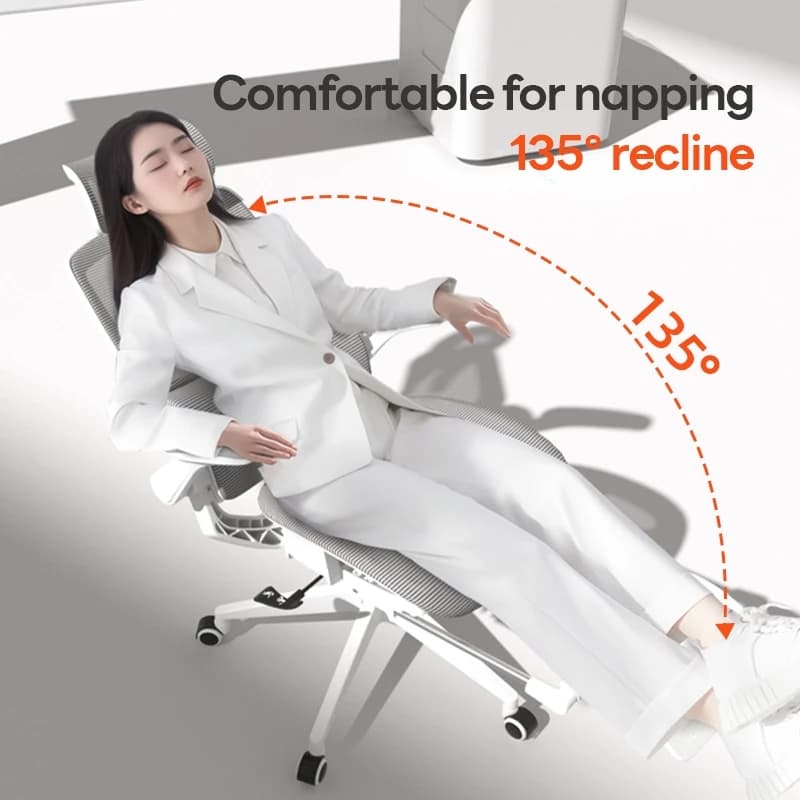 Yisong รุ่น W202 เก้าอี้สีขาว เก้าอี้สีเทา เก้าอี้ตามหลักสรีรศาสตร์ Ergonomic เก้าอี้สุขภาพ ฟังก์ชั่นที่จัดเต็มและคุ้มค่า การรองรับเอวเพื่อการปรับท่าทาง สามารถปรับเอนนอนได้ 145° https://lnwchill.com