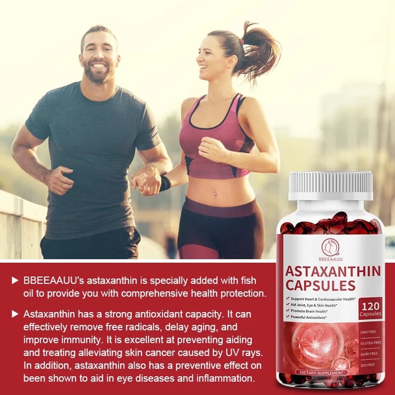 BBEEAAUU Beau Astaxanthin 120 แคปซูล Capsules แอสตาแซนธิน สารสกัดจาก สาหร่ายสีแดง สาหร่ายฮีมาโตค็อกคัส พลูวิเอลิส https://lnwchill.com