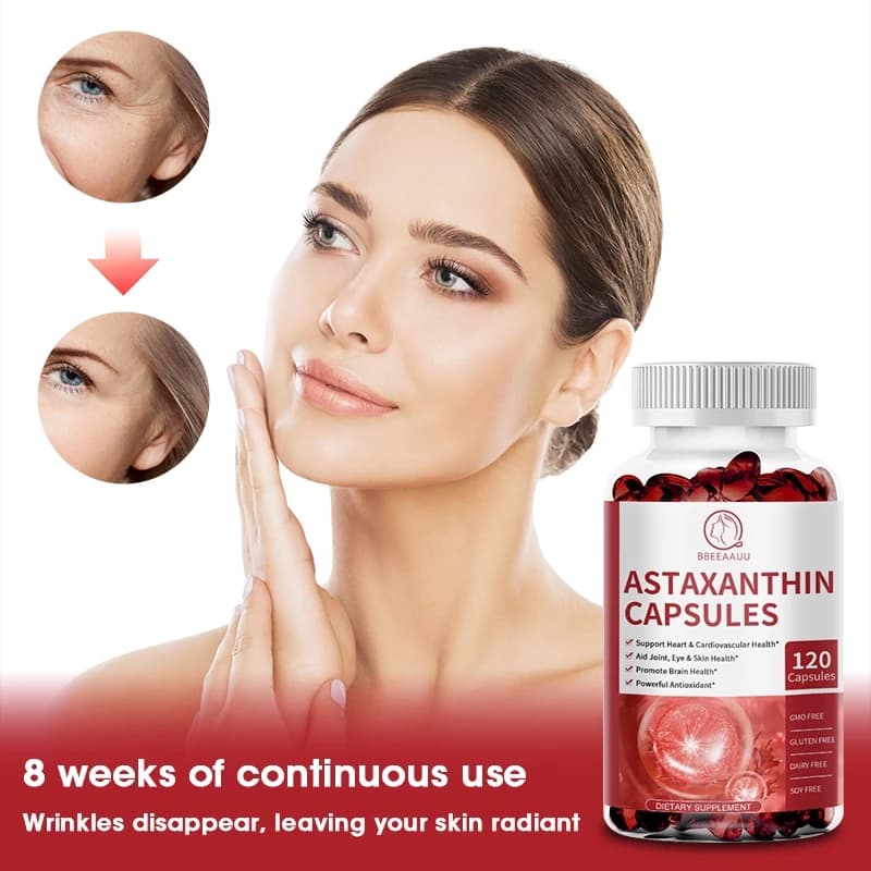 BBEEAAUU Beau Astaxanthin 120 แคปซูล Capsules แอสตาแซนธิน สารสกัดจาก สาหร่ายสีแดง สาหร่ายฮีมาโตค็อกคัส พลูวิเอลิส https://lnwchill.com