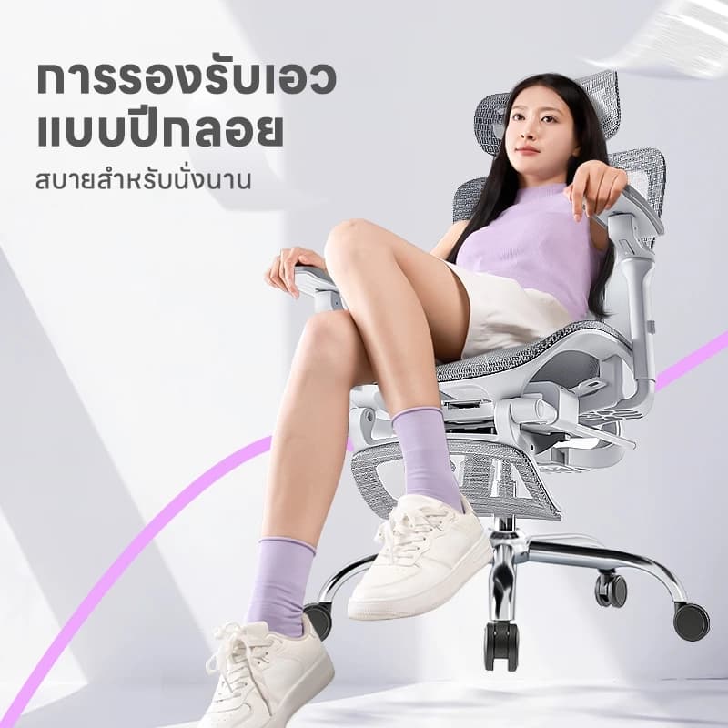 YISONG รุ่น X360 เก้าอี้สีขาว เก้าอี้สีเทา เก้าอี้ทํางาน เก้าอี้เกมมิ่ง ปรับเอนได้ Ergonomic chair 7D อัพเกรดที่วางแขน พื้นผิวตาข่ายไหมเย็นพิเศษที่พัฒนาใหม่ https://lnwchill.com