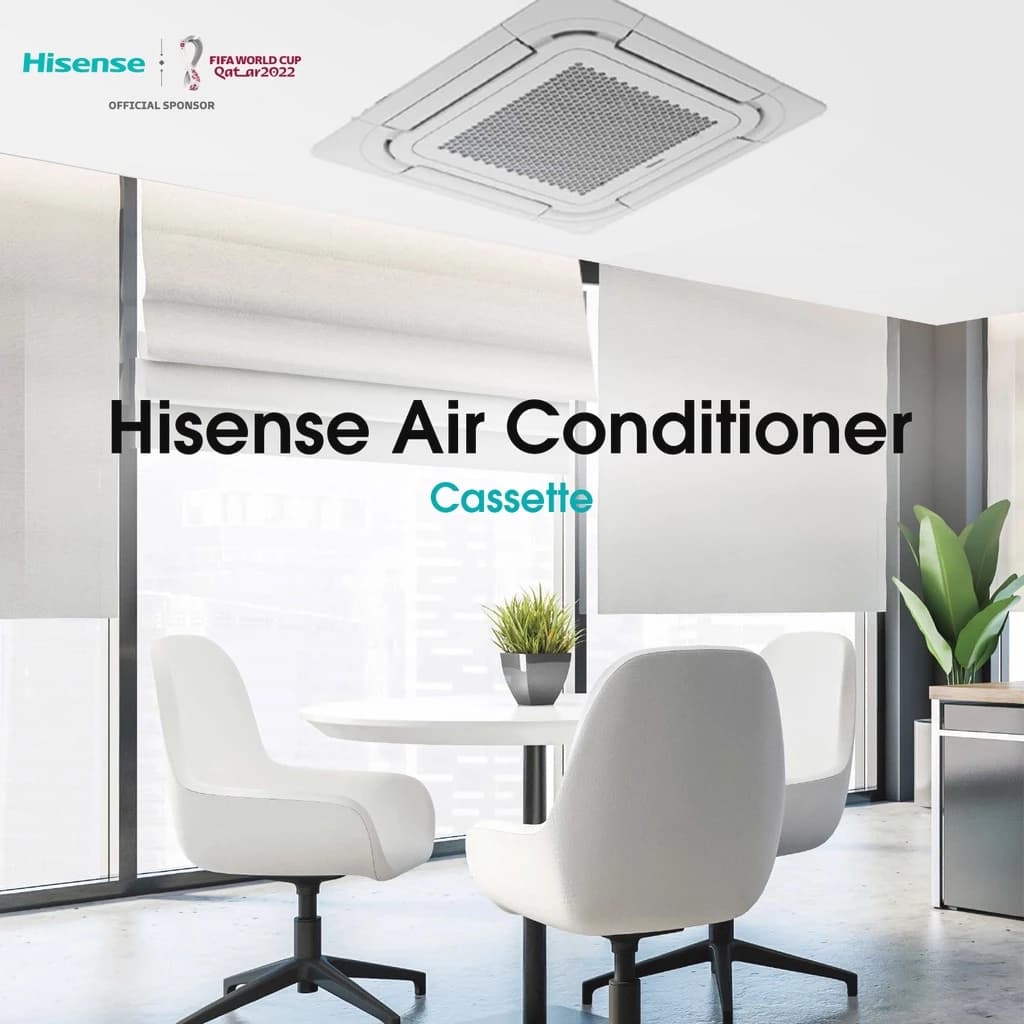 Hisense AUC INVERTER Cassette ไฮเซ่นส แอร์ ฝังฝ้า 4ทิศทาง รุ่น AUC INVERTER Cassette เบอร์5 ดาว คอยล์ทองแดง R32 https://lnwchill.com