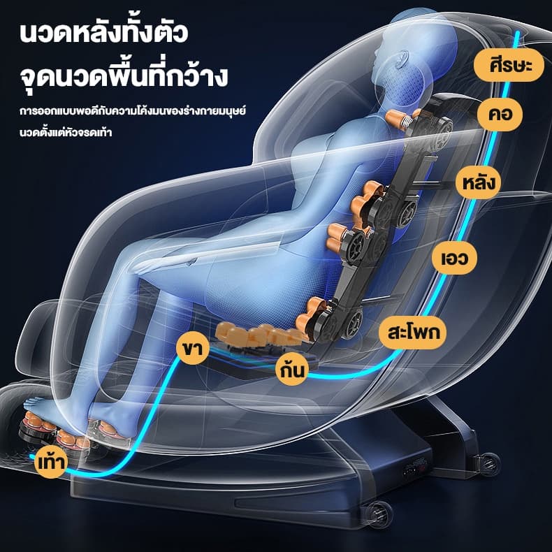 Srabuy รุ่น เก้าอี้นวดแคปซูลมัลติฟังก์ชั่น นวดสามมิติรอบด้าน Zero Gravity ประคบร้อน ผ่อนคลายร่างกายเต็มรูปแบบ https://lnwchill.com