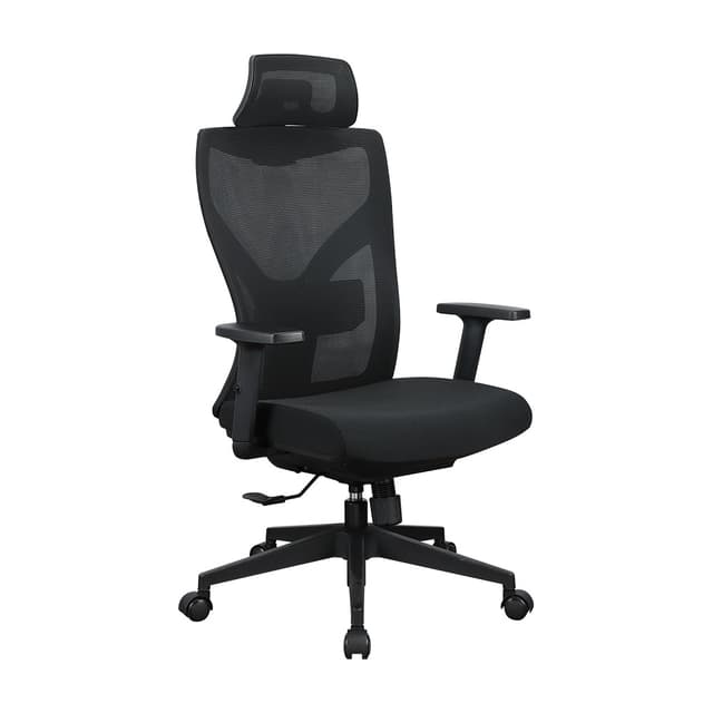 INDEX LIVING MALL เก้าอี้ทำงานเพื่อสุขภาพ  Ergonomic ระบายอากาศดีเยี่ยม เก้าอี้สำนักงาน รุ่น วายโกโนมิก - สีดำ เก้าอี้สีดำ รองรับน้ำหนักได้สูงสุด 120 กก.