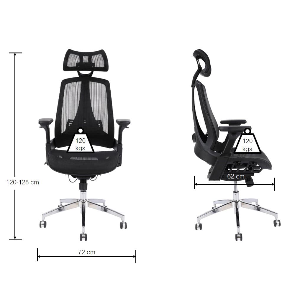 INDEX LIVING MALL เก้าอี้ทำงานเพื่อสุขภาพ Ergonomic เก้าอี้สำนักงานพนักพิงสูง รุ่น อัลทิม่า - สีดำ เก้าอี้สีดำ ระบายอากาศดีเยี่ยม รองรับน้ำหนักได้สูงสุด 120 กก. https://lnwchill.com
