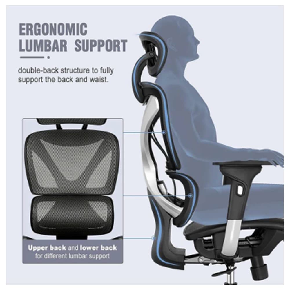 INDEX LIVING MALL เก้าอี้สำนักงาน เก้าอี้ทำงานเพื่อสุขภาพ  Ergonomic ระบายอากาศดีเยี่ยม รุ่น X-GONOMIC สีดำ เก้าอี้สีดำ พนักพิง S-Curve รองรับน้ำหนักได้สูงสุด 120 กก. https://lnwchill.com
