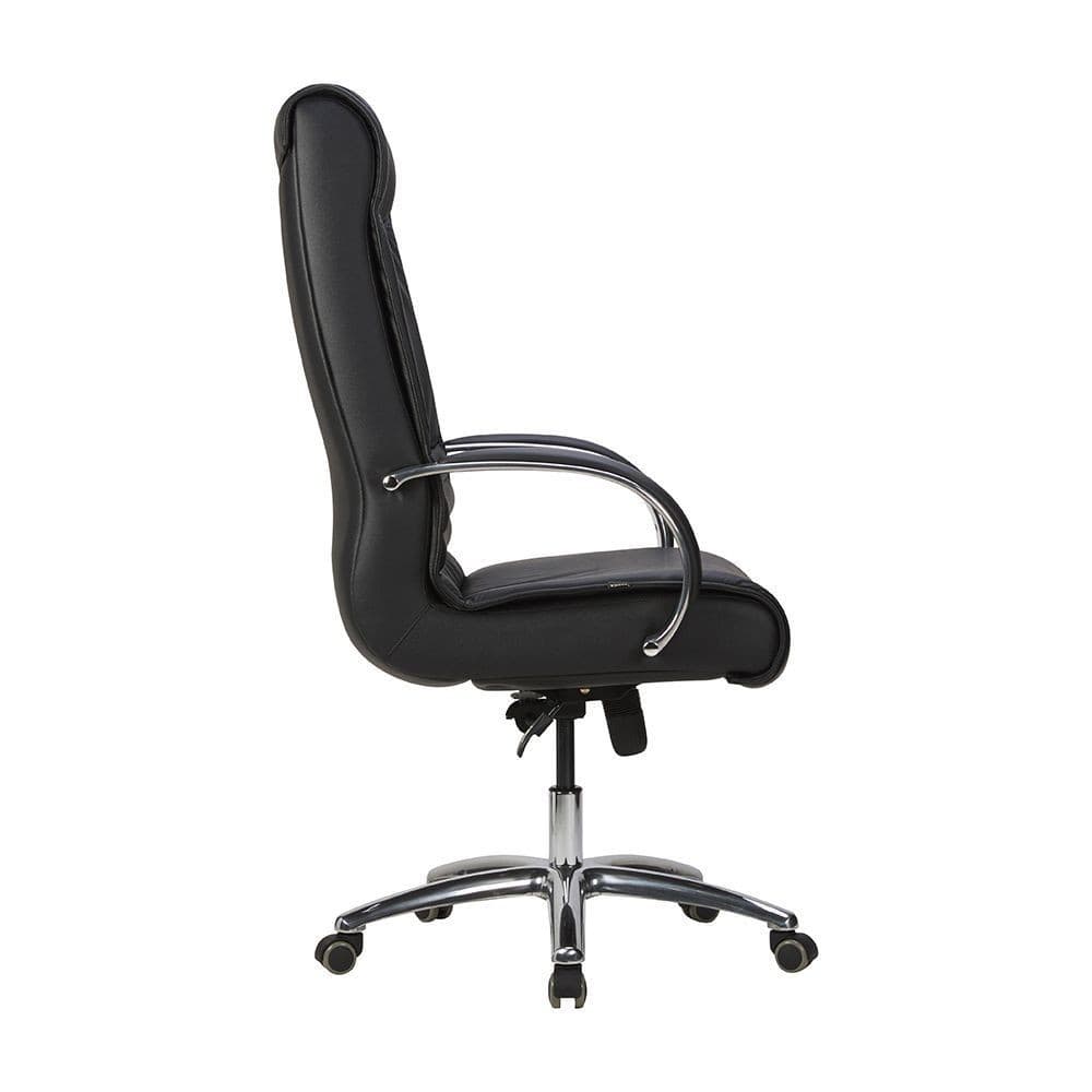 INDEX LIVING MALL เก้าอี้ผู้บริหาร  Ergonomic เก้าอี้เบาะหนัง เก้าอี้สำนักงานหนังพนักพิงสูง รุ่น คอนเกรซ - สีดำ เก้าอี้สีดำ เหล็กชุบโครเมียม รับน้ำหนักได้ประมาณ 100-120 กิโลกรัม https://lnwchill.com