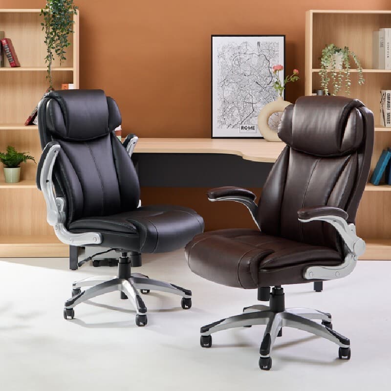 Furradec รุ่น Primo เก้าอี้ผู้บริหาร สีน้ำตาล หุ้มหนังสังเคราะห์ Bonded Leather ที่พักแขนพับได้ เสริมภาพลักษณ์และความสบายระดับผู้นำ https://lnwchill.com