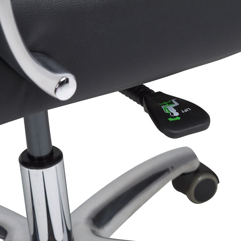 INDEX LIVING MALL เก้าอี้ผู้บริหาร  Ergonomic เก้าอี้เบาะหนัง เก้าอี้สำนักงานหนังพนักพิงสูง รุ่น คอนเกรซ - สีดำ เก้าอี้สีดำ เหล็กชุบโครเมียม รับน้ำหนักได้ประมาณ 100-120 กิโลกรัม https://lnwchill.com