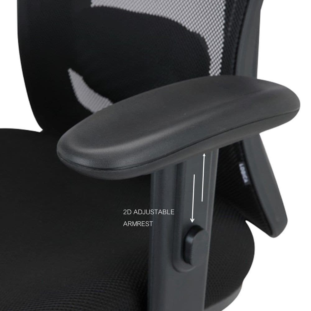 INDEX LIVING MALL เก้าอี้ทำงานเพื่อสุขภาพ  Ergonomic ระบายอากาศดีเยี่ยม เก้าอี้สำนักงานพนักพิงสูง รุ่น AMORE - สีดำ เก้าอี้สีดำ 2D Lumbar support https://lnwchill.com