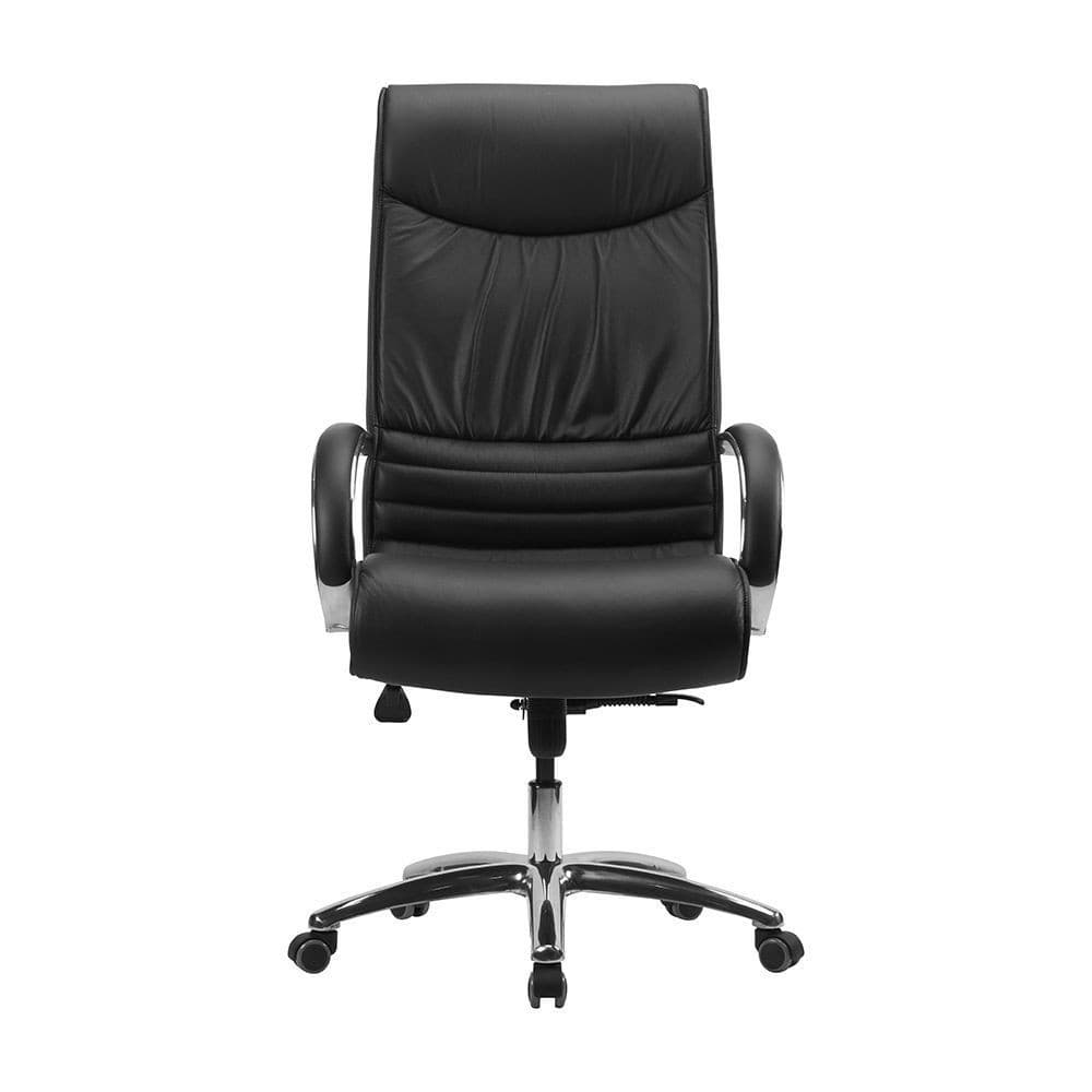 INDEX LIVING MALL เก้าอี้ผู้บริหาร  Ergonomic เก้าอี้เบาะหนัง เก้าอี้สำนักงานหนังพนักพิงสูง รุ่น คอนเกรซ - สีดำ เก้าอี้สีดำ เหล็กชุบโครเมียม รับน้ำหนักได้ประมาณ 100-120 กิโลกรัม https://lnwchill.com