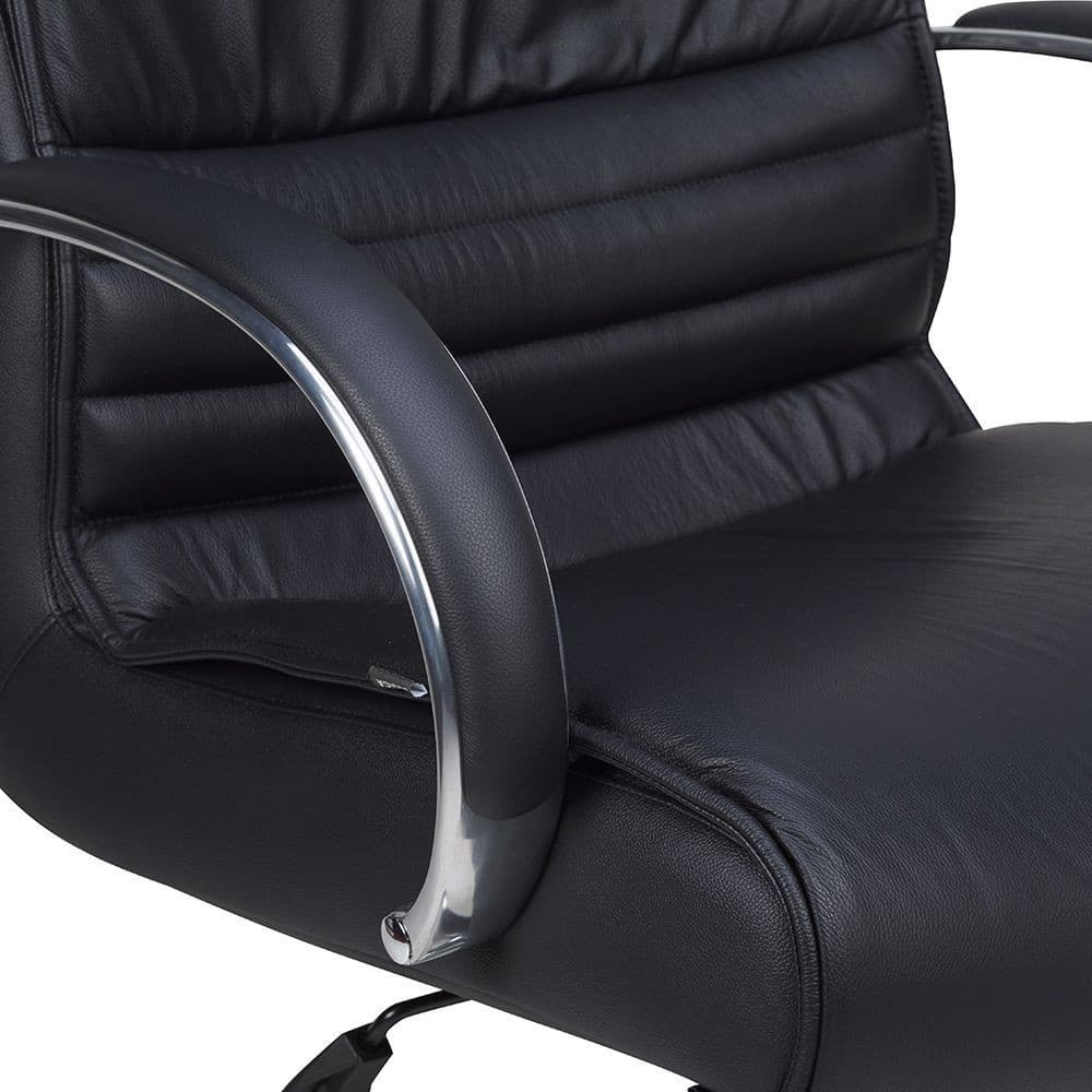 INDEX LIVING MALL เก้าอี้ผู้บริหาร  Ergonomic เก้าอี้เบาะหนัง เก้าอี้สำนักงานหนังพนักพิงสูง รุ่น คอนเกรซ - สีดำ เก้าอี้สีดำ เหล็กชุบโครเมียม รับน้ำหนักได้ประมาณ 100-120 กิโลกรัม https://lnwchill.com