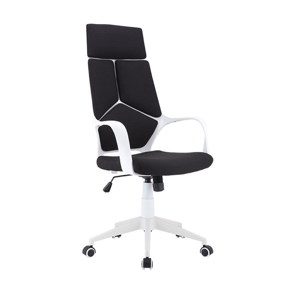 INDEX LIVING MALL เก้าอี้สำนักงานพนักพิงสูง เก้าอี้นั่งทำงาน  Ergonomic ออกแบบมาให้เหมาะกับการนั่งทำงาน ตามหลักสรีรศาสตร์ รุ่น โวลเฟรม - เก้าอี้ สีขาว/ดำ https://lnwchill.com