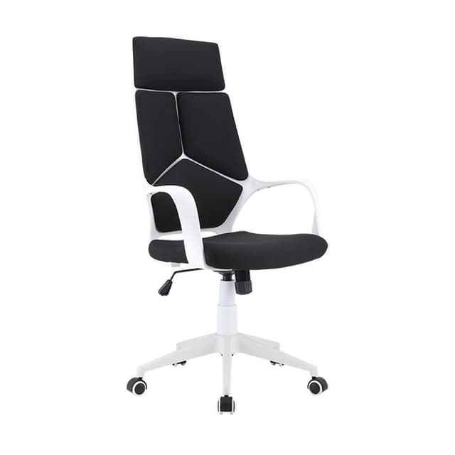 INDEX LIVING MALL เก้าอี้สำนักงานพนักพิงสูง เก้าอี้นั่งทำงาน  Ergonomic ออกแบบมาให้เหมาะกับการนั่งทำงาน ตามหลักสรีรศาสตร์ รุ่น โวลเฟรม - เก้าอี้ สีขาว/ดำ