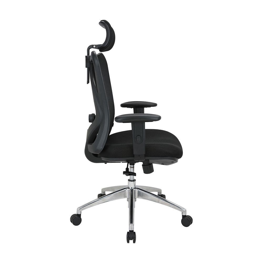 INDEX LIVING MALL เก้าอี้ทำงานเพื่อสุขภาพ  Ergonomic ระบายอากาศดีเยี่ยม เก้าอี้สำนักงานพนักพิงสูง รุ่น AMORE - สีดำ เก้าอี้สีดำ 2D Lumbar support https://lnwchill.com