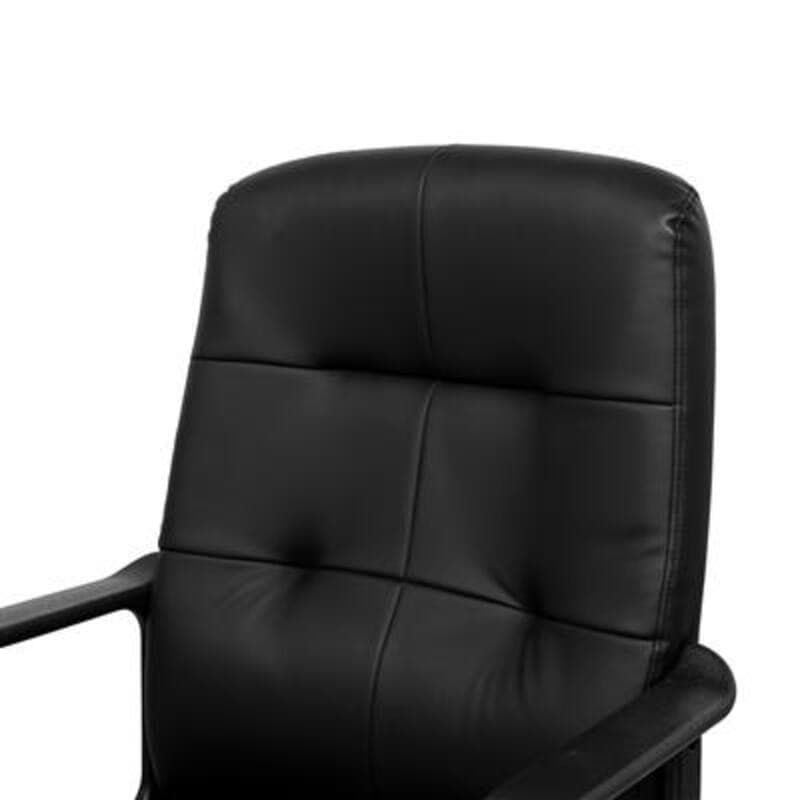 FURRADEC รุ่น Renny เก้าอี้สำนักงานหุ้มหนัง PVC สีดำ ขาเหล็กชุบโครเมียม รองรับสรีระเพื่อความสบายในการทำงาน https://lnwchill.com