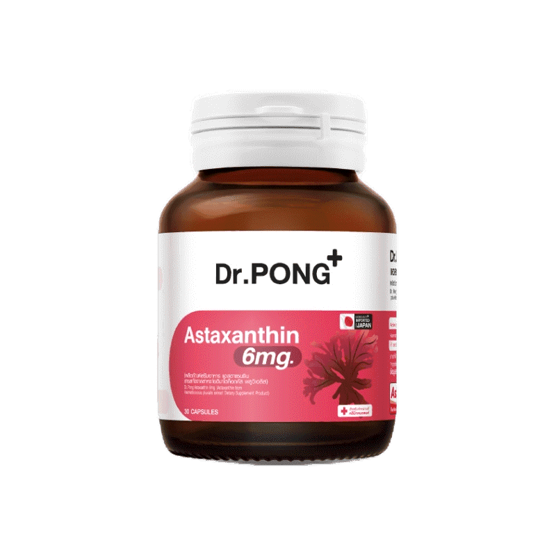 Dr.PONG Astaxanthin 6 mg. AstaREAL แอสตาแซนธิน ดอกเตอร์พงศ์ เนเชอรัล แอสตาแซนธิน 6 มก. https://lnwchill.com