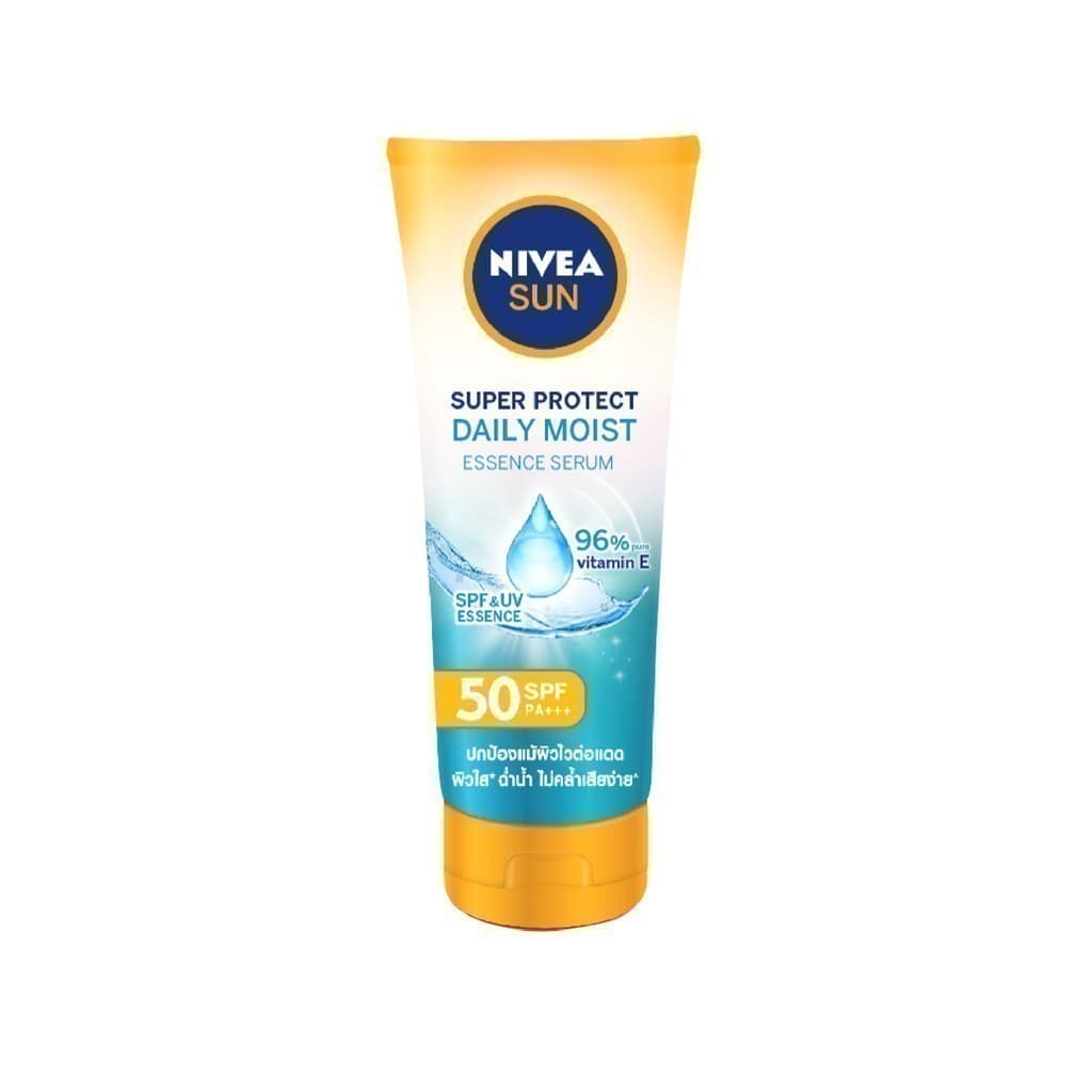 NIVEA นีเวีย ซัน กันแดดผิวกาย ซูเปอร์ โพรเทค มอยส์เจอร์ ซัน เซรั่ม 180 มล. https://lnwchill.com