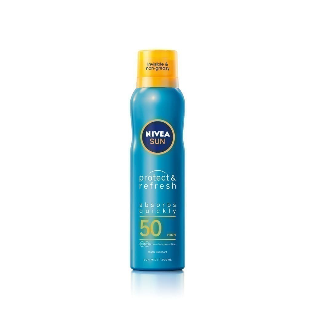 NIVEA นีเวีย ซัน กันแดดผิวกาย โพรเท็คแอนด์ดราย ทัช รีเฟรชชิ่ง ซัน สเปรย์ เอสพีเอฟ50 200 มล. https://lnwchill.com