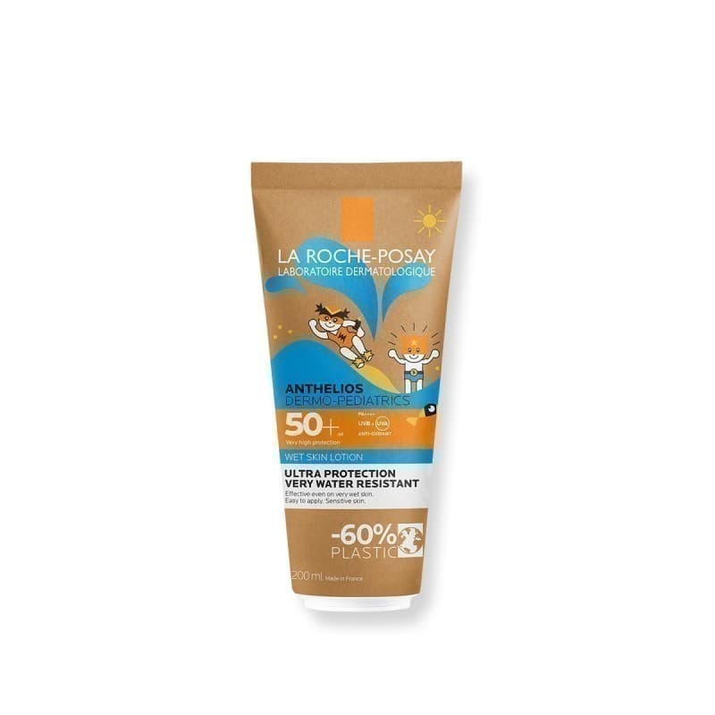 La Roche-Posay ลา โรช-โพเซย์ Anthelios Dermo-Pediatrics Wet Skin Lotion SPF50+ โลชั่นกันแดดสูตรสำหรับเด็ก 200มล. https://lnwchill.com