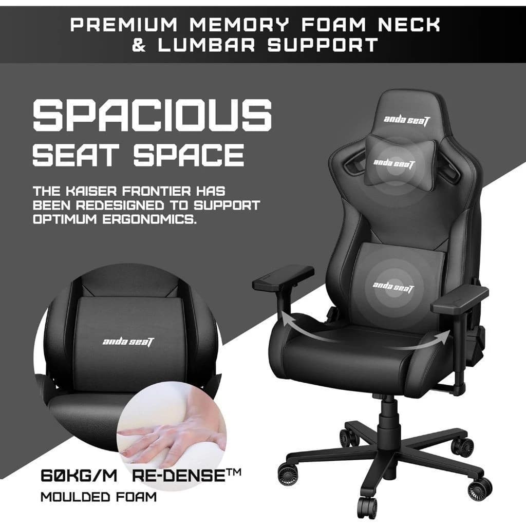 Anda Seat Kaiser Frontier Series Premium Gaming Chair เก้าอี้สีแดง (AD12Y) อันดาซีท ไคเซอร์ ฟรอนเทียร์ เก้าอี้เกมมิ่งเพื่อสุขภาพ Ergonomic E-Sport https://lnwchill.com