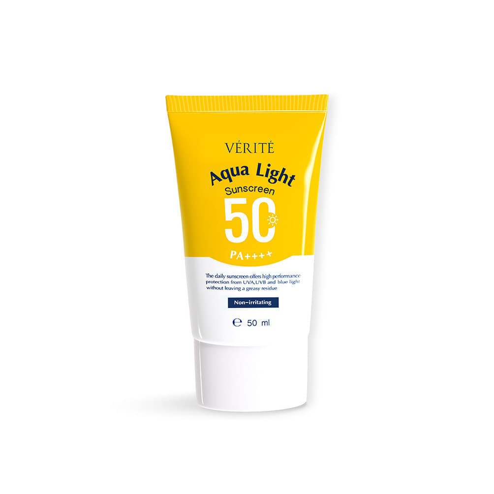 Verite Aqua Light Multi-Protection Sunscreen SPF 50+ PA++++ 50ml ครีมกันแดด ปกป้องผิวจากรังสี UVA, UVB แสงสีฟ้าจากมือถือ https://lnwchill.com