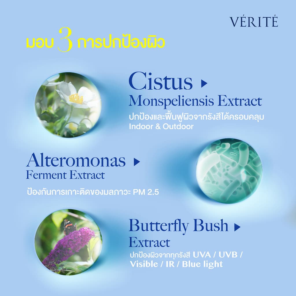 Verite Aqua Light Multi-Protection Sunscreen SPF 50+ PA++++ 50ml ครีมกันแดด ปกป้องผิวจากรังสี UVA, UVB แสงสีฟ้าจากมือถือ https://lnwchill.com