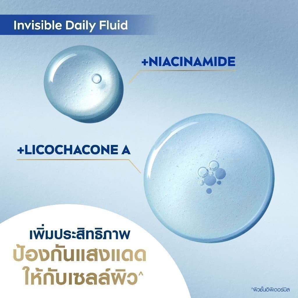NIVEA นีเวีย ซัน เดอร์มา อินวิซิเบิ้ล เดลี่ ฟลูอิด เอสพีเอฟ50+ 40มล. https://lnwchill.com