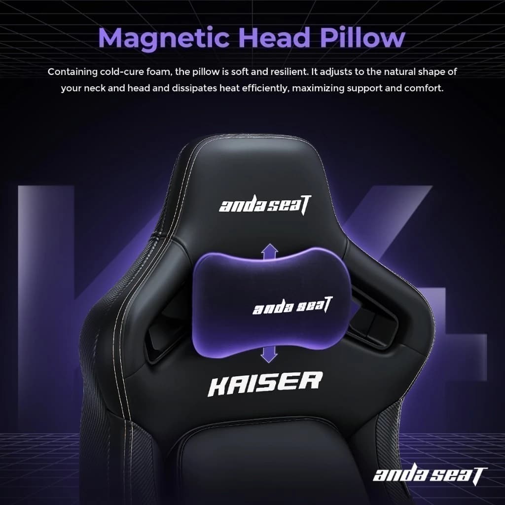 Anda Seat รุ่น AD12YDDC Kaiser 4 เก้าอี้เกมมิ่งเพื่อสุขภาพ Ergonomic สีม่วง โดดเด่นด้วยเบาะนุ่มสบาย รองรับสรีระได้อย่างเหนือชั้นเพื่อความสบายสูงสุด https://lnwchill.com