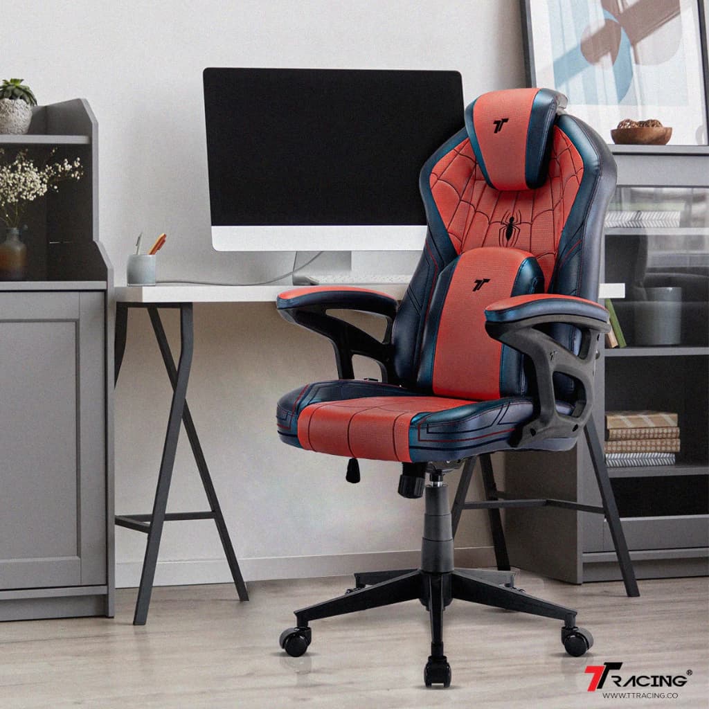 TTRacing Duo V4 Pro Gaming Chair Spider-Man Edition เก้าอี้สไปเดอร์แมน เก้าอี้ทำงาน เก้าอี้เกมมิ่งเพื่อสุขภาพ Ergonomic E-Sport เก้าอี้เบาะ นุ่มสบาย ตามหลักสรีระศาสตร์ https://lnwchill.com