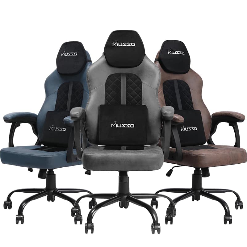 MUSSO รุ่น Classic Series เก้าอี้เล่นเกมผ้าเทคโนโลยีใหม่ เก้าอี้ออฟฟิศพร้อมทั้งพนักพิงศีรษะเอวตามหลักสรีรศาสตร์ เก้าอี้สำนักงานกันน้ำรอยขีดข่วน มีหมอนรองหลัง ราคาดี https://lnwchill.com