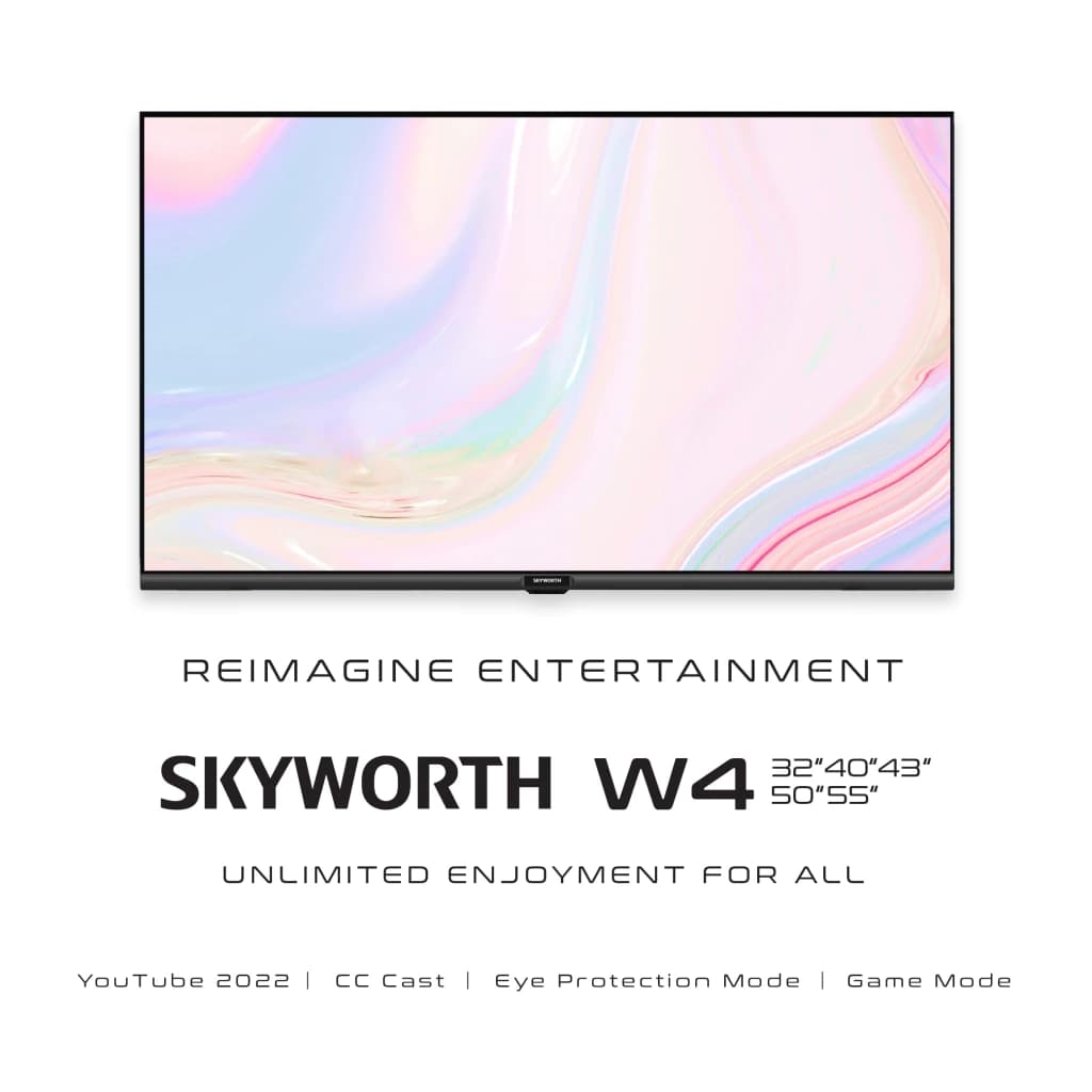 SKYWORTH ขนาด 50 นิ้ว Smart TV รุ่น 50W4 คมชัด 4K รองรับ WIFI Youtube Browser [รับประกัน 3 ปี + ส่งฟรีไม่มีขั้นต่ำ] https://lnwchill.com