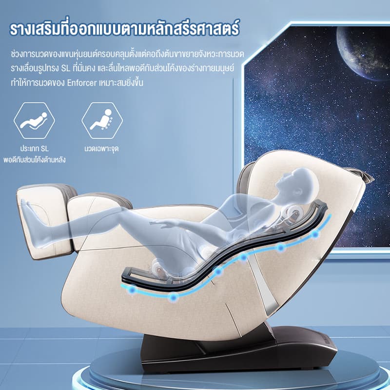 XUTI 0228GY เก้าอี้นวดไฟฟ้า นวดแบบผสมผสาน นวดตัวแบบมัลติฟังก์ชั่น ลูกกลิ้งนวดเท้า การนวดสามมิติรอบด้าน รีโมทภาษาไทย ลำโพงบลูทูธในตัว https://lnwchill.com