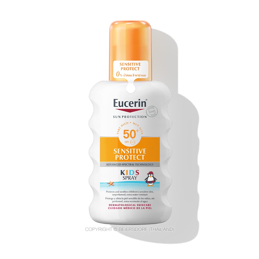 Eucerin SUN SENSITIVE PROTECT KIDS SPRAY SPF 50+ 200 ML (ยูเซอริน สเปรย์กันแดด เหมาะกับสภาพผิวเด็ก) https://lnwchill.com