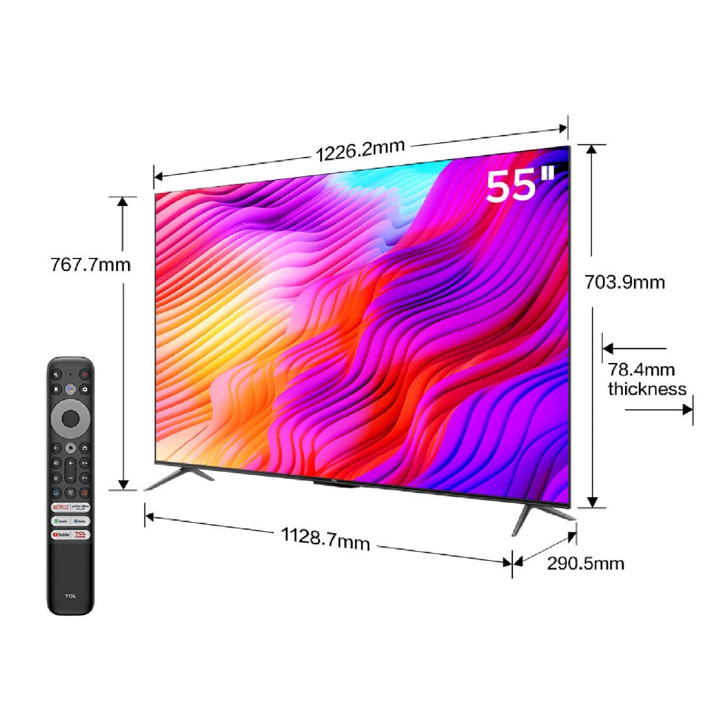 TCL ใหม่ ทีวี 55 นิ้ว 4K Premium Google TV รุ่น 55V7G ระบบปฏิบัติการ GoogleYoutube & MEMC 60HZ-Wifi https://lnwchill.com