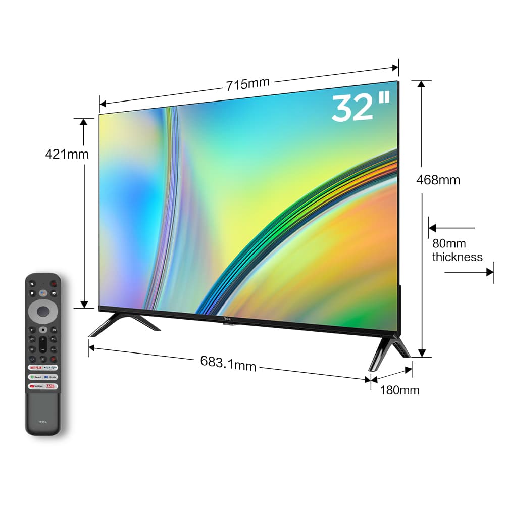 TCL ใหม่ ทีวี 32 นิ้ว FHD 1080P Android 11.0 Smart TV รุ่น 32L5GAระบบปฏิบัติการ Android &Youtube-Voice Search https://lnwchill.com