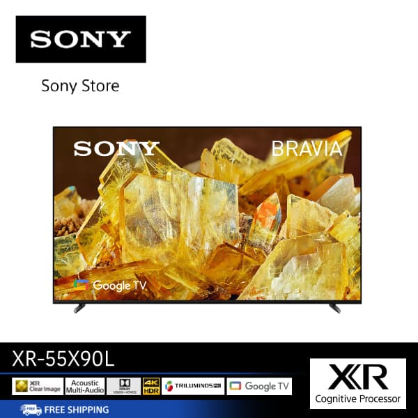 Sony TV รุ่น XR-55X90L ขนาด (55 นิ้ว) | BRAVIA XR | Full Array LED | 4K Ultra HD | High Dynamic Range (HDR) | สมาร์ททีวี (Google TV)
