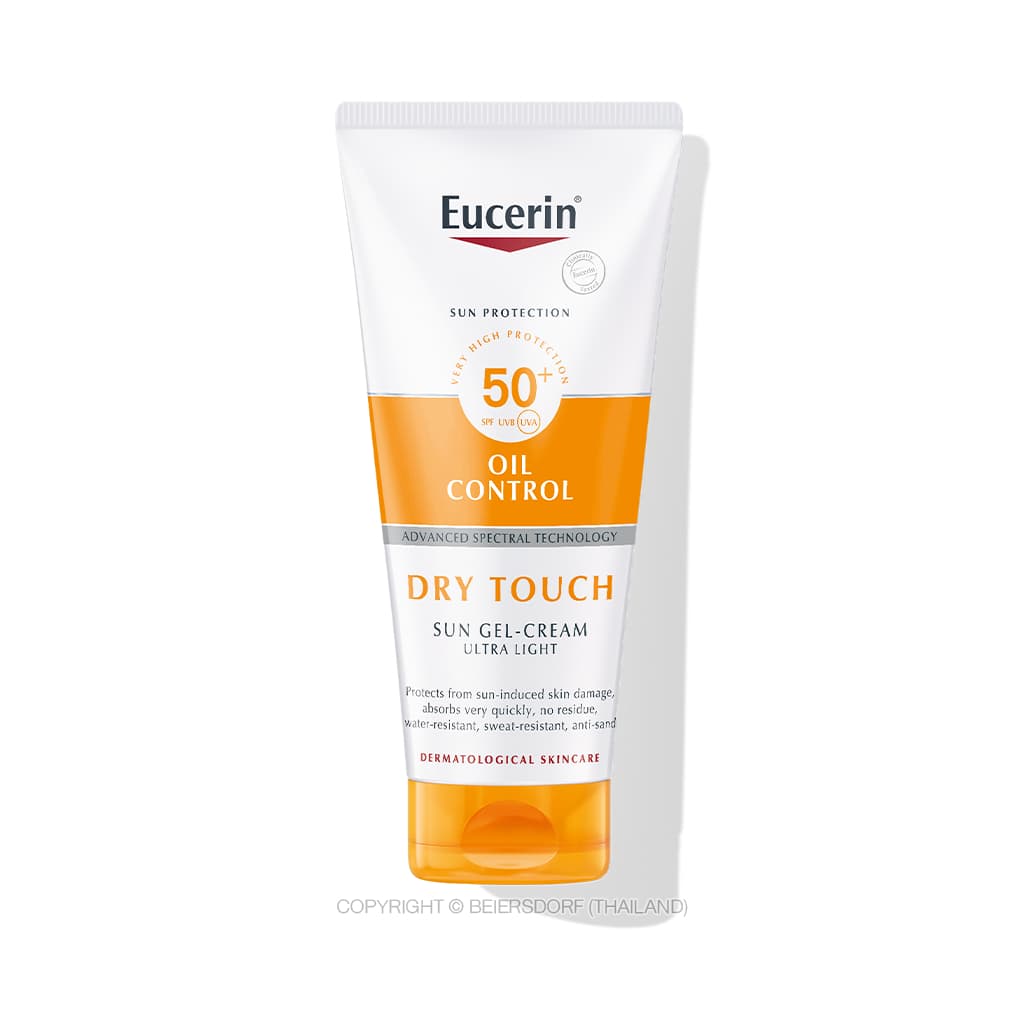 Eucerin SUN BODY OIL CONTROL DRY TOUCH SPF50+ PA++++ 200 ML ยูเซอริน ครีมกันแดดสำหรับผิวกาย เนื้อบางเบา https://lnwchill.com