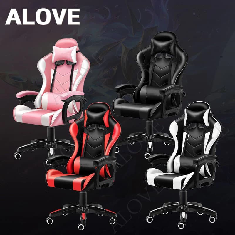 ALOVE เก้าอี้เกมมิ่ง ปรับความสูงได้ เก้าอี้เกมส์ เก้าอี้สีดำ เก้าอี้สีขาว เก้าอี้สีชมพู เก้าอี้สีแดง เก้าอี้เบาะ นุ่ม ราคาดี เก้าอี้พนักพิงสูง ที่รองขา+ขาไนล่อน มีที่รองขา Gaming Chair https://lnwchill.com