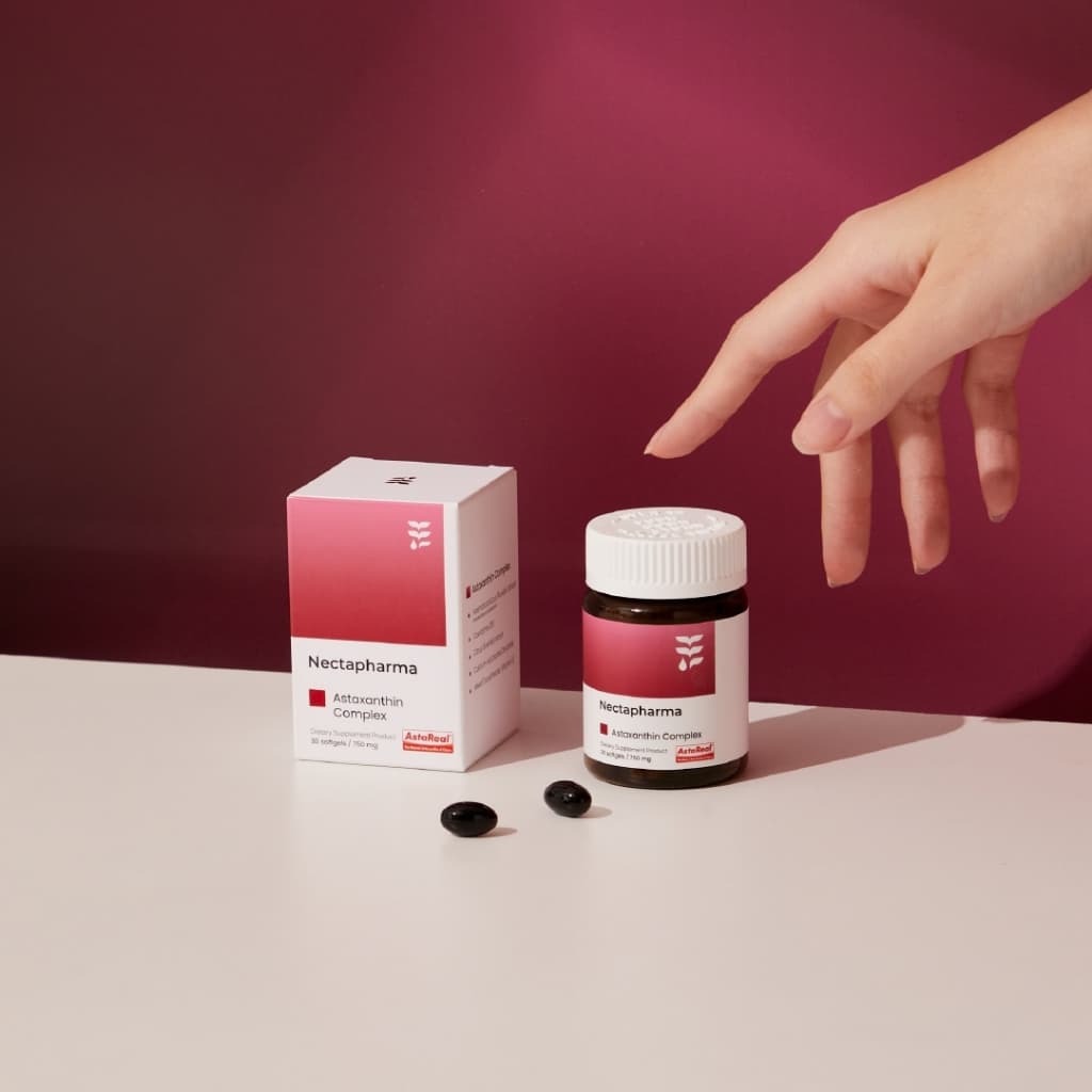 Nectapharma Luminari Astaxanthin ลูมินารี่ แอสตาแซนธิน คอมเพล็กซ์ โคคิวเท็น ซอฟต์เจล Softgel Pycnogenol CoQ10 Tocotrienol Piperine Zinc Vitamin C สาหร่ายฮีมาโตค็อกคัส พลูวิเอลิส https://lnwchill.com