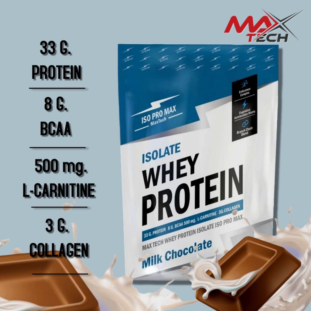 MaxTech ISO PRO MAX รุ่น V.32 เวย์โปรตีน ไอโซเลท โปรตีนสูง 33 กรัม สูตรลดไขมัน เพิ่มกล้ามเนื้อ รสช็อคโกแลต ขนาด 2 ปอนด์ https://lnwchill.com