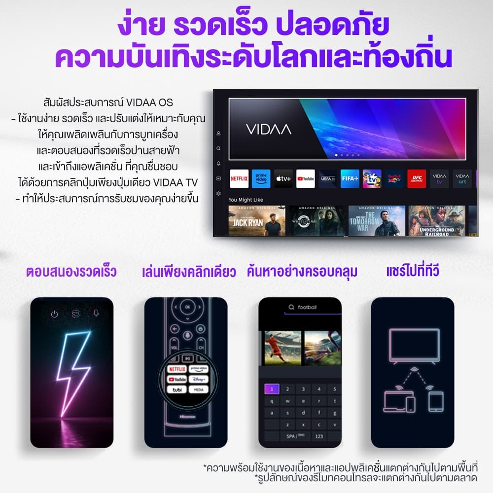 Hisense E6K TV ขนาด 55",65" รุ่น E6K 4K Ultra HD Smart TV Voice Control WIFI Build in Netflix /HDR/Dolby https://lnwchill.com