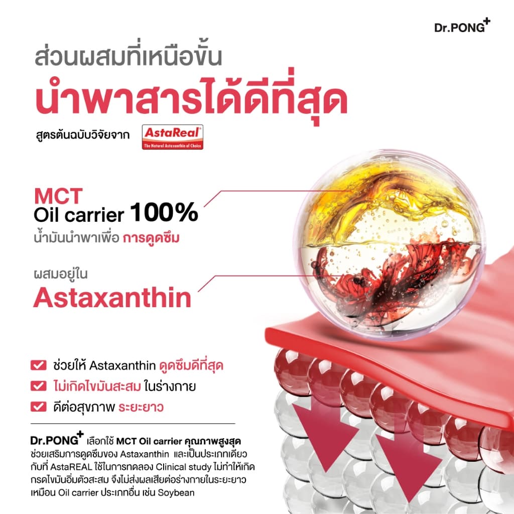 Dr.PONG Astaxanthin 6 mg. AstaREAL แอสตาแซนธิน ดอกเตอร์พงศ์ เนเชอรัล แอสตาแซนธิน 6 มก. https://lnwchill.com